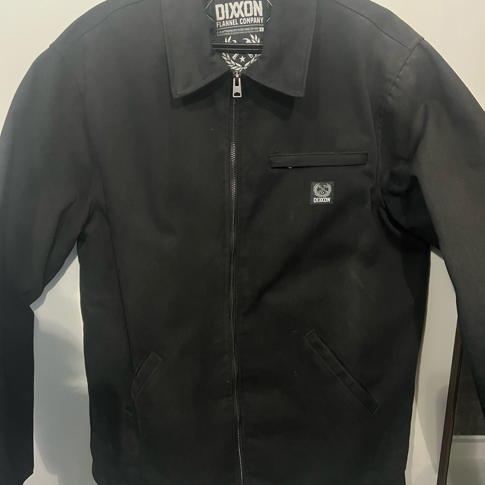 Dixxon Black Men's Zip-Front Jacket